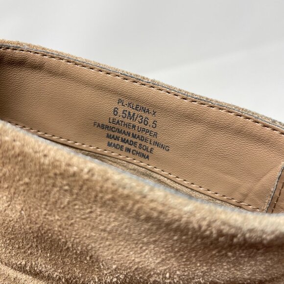 BCBGeneration Kleina Bootie Size 6.5 Tan Suede Stacked Heel Back Zipper - Picture 10 of 12